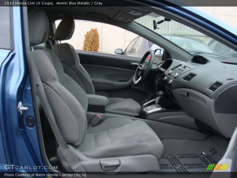 Atomic Blue Metallic / Gray 2010 Honda Civic LX Coupe