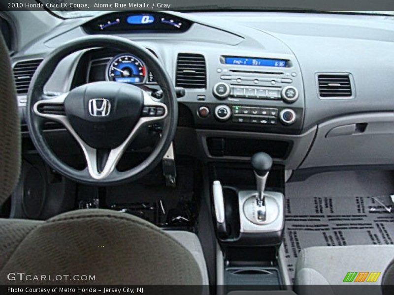 Atomic Blue Metallic / Gray 2010 Honda Civic LX Coupe