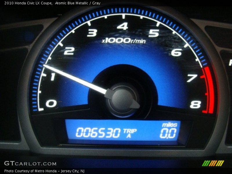 Atomic Blue Metallic / Gray 2010 Honda Civic LX Coupe
