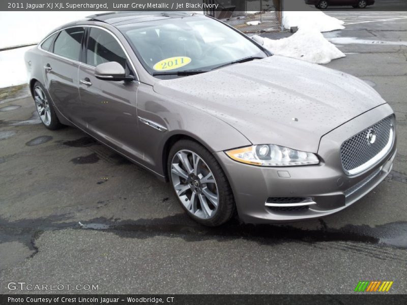 Lunar Grey Metallic / Jet Black/Ivory 2011 Jaguar XJ XJL Supercharged