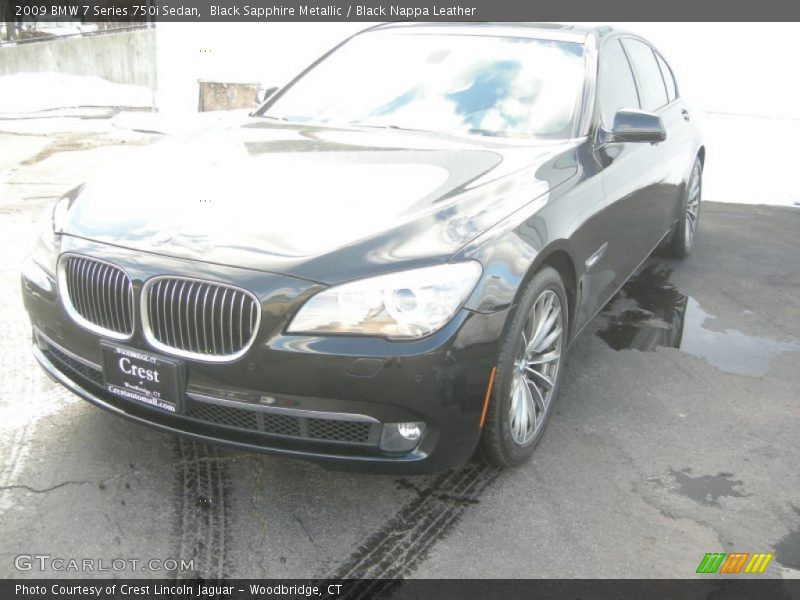 Black Sapphire Metallic / Black Nappa Leather 2009 BMW 7 Series 750i Sedan