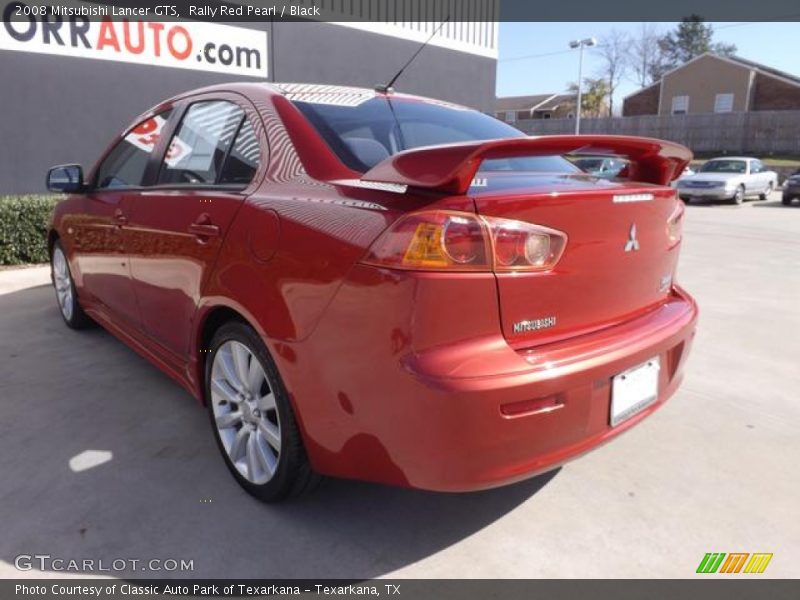 Rally Red Pearl / Black 2008 Mitsubishi Lancer GTS