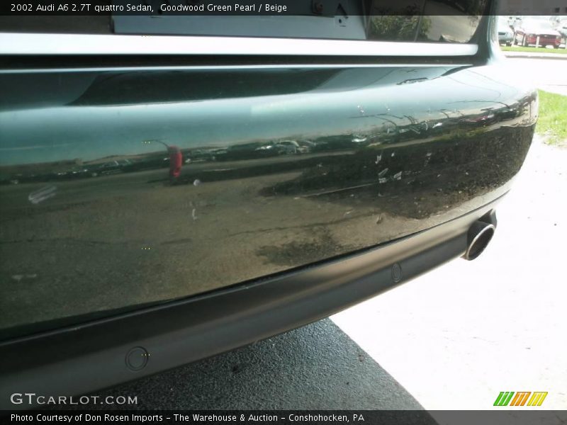 Goodwood Green Pearl / Beige 2002 Audi A6 2.7T quattro Sedan