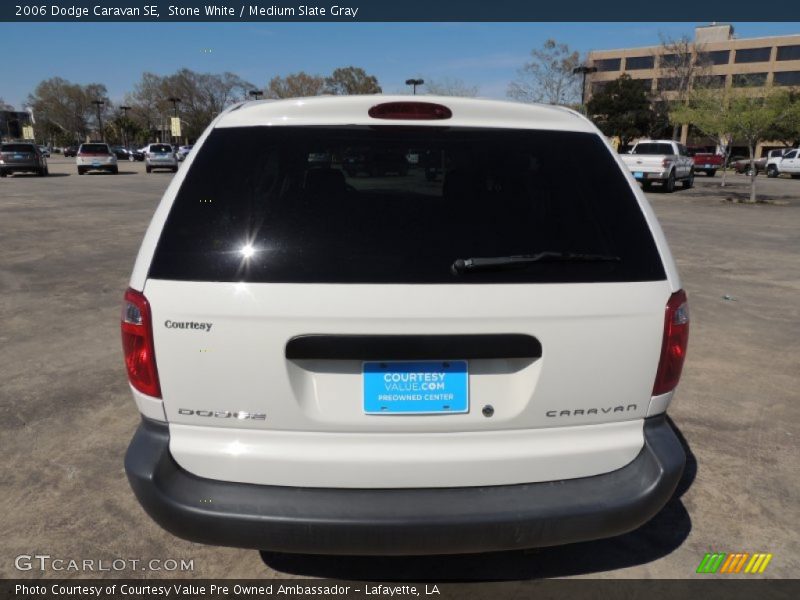Stone White / Medium Slate Gray 2006 Dodge Caravan SE