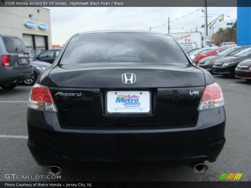 Nighthawk Black Pearl / Black 2008 Honda Accord EX V6 Sedan