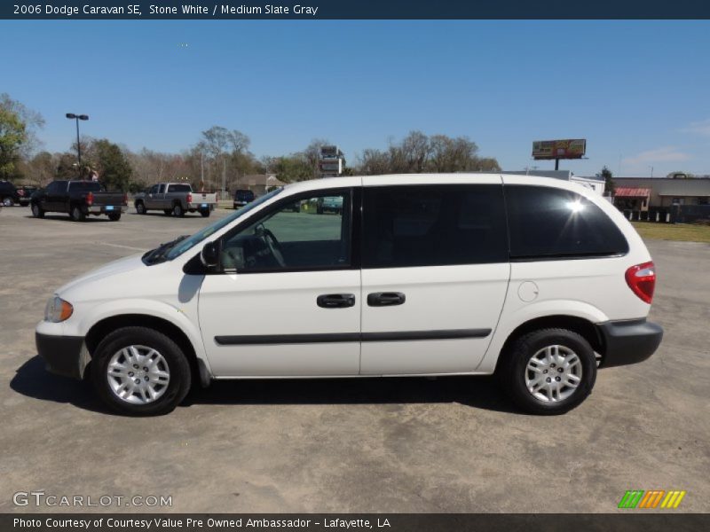 Stone White / Medium Slate Gray 2006 Dodge Caravan SE