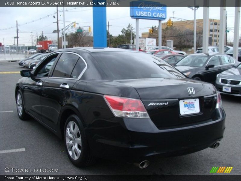 Nighthawk Black Pearl / Black 2008 Honda Accord EX V6 Sedan