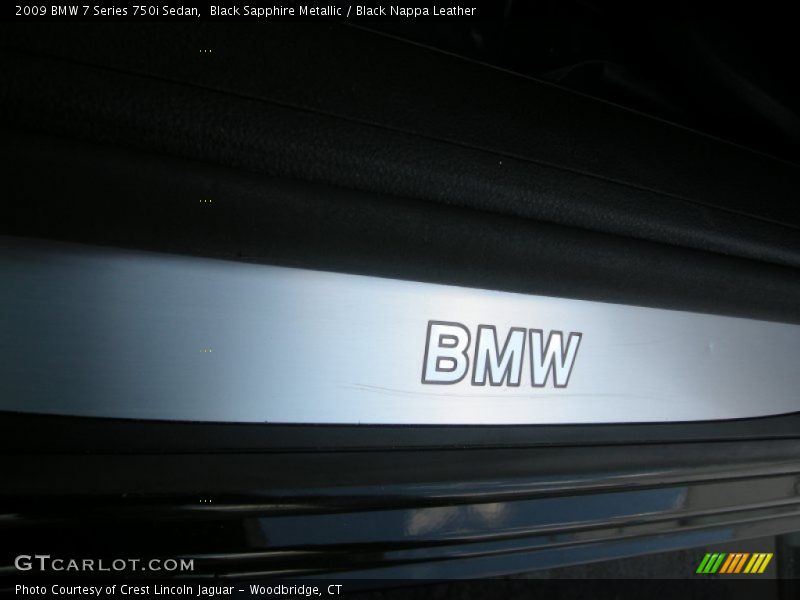 Black Sapphire Metallic / Black Nappa Leather 2009 BMW 7 Series 750i Sedan