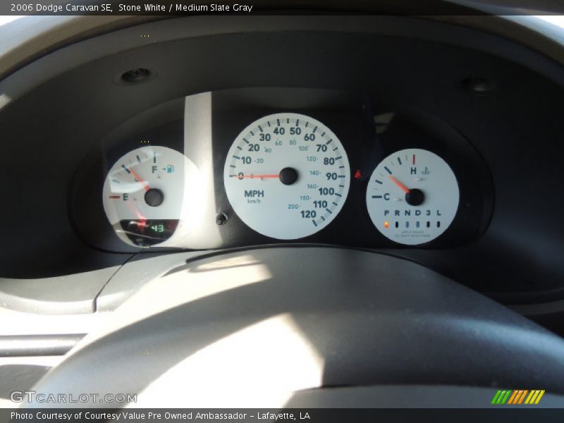 Stone White / Medium Slate Gray 2006 Dodge Caravan SE