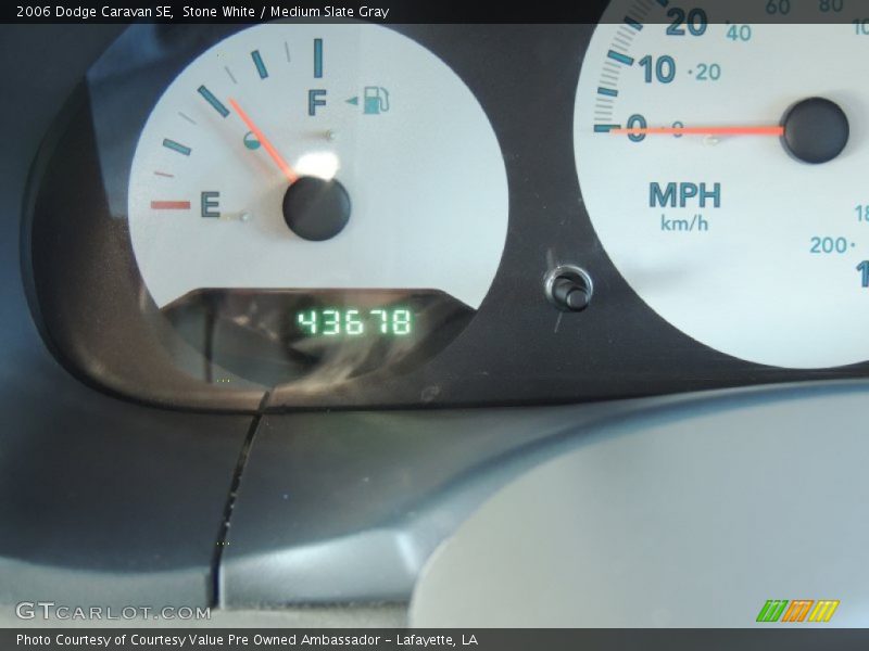 Stone White / Medium Slate Gray 2006 Dodge Caravan SE