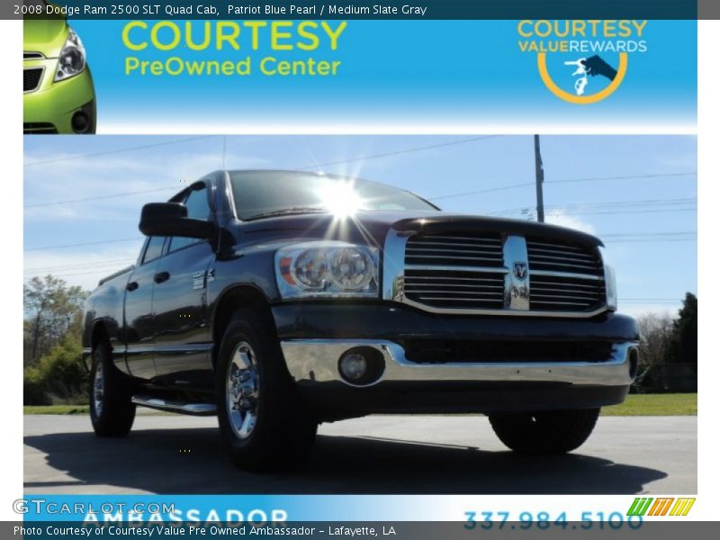 Patriot Blue Pearl / Medium Slate Gray 2008 Dodge Ram 2500 SLT Quad Cab