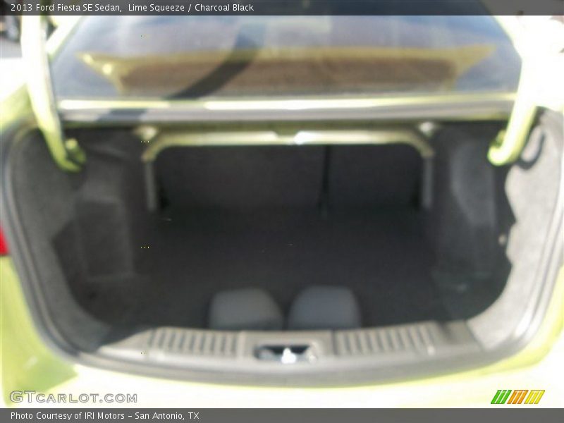 Lime Squeeze / Charcoal Black 2013 Ford Fiesta SE Sedan