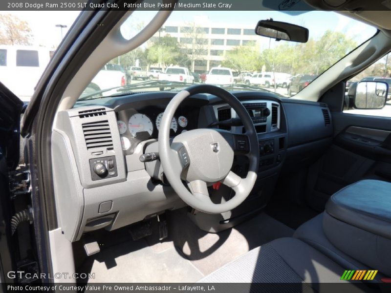 Patriot Blue Pearl / Medium Slate Gray 2008 Dodge Ram 2500 SLT Quad Cab
