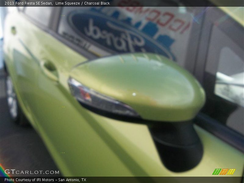 Lime Squeeze / Charcoal Black 2013 Ford Fiesta SE Sedan