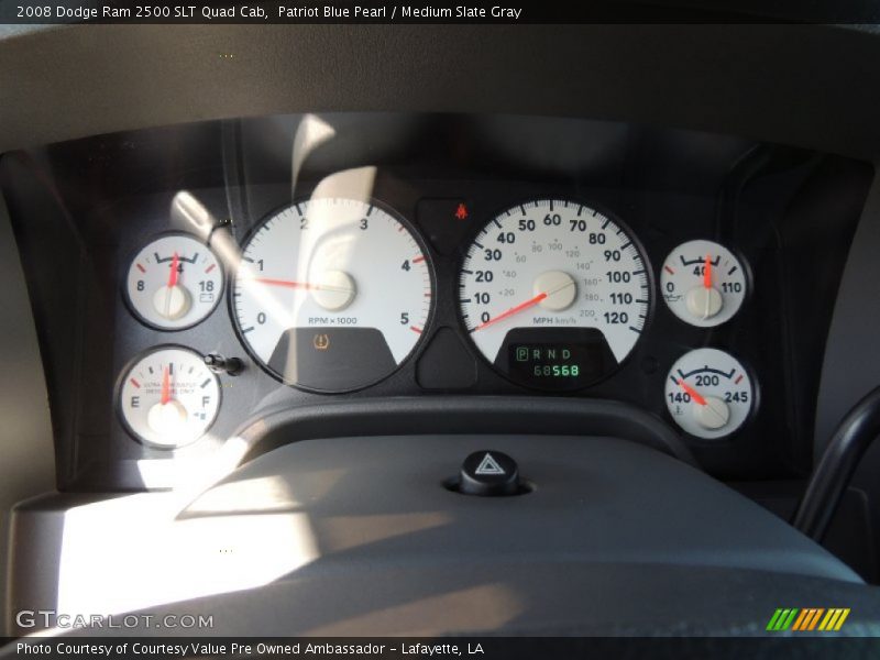 Patriot Blue Pearl / Medium Slate Gray 2008 Dodge Ram 2500 SLT Quad Cab