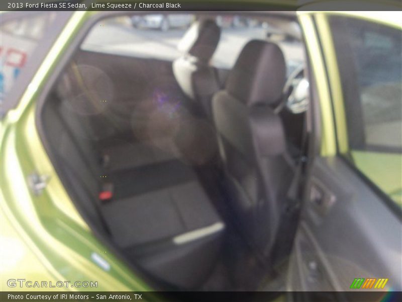 Lime Squeeze / Charcoal Black 2013 Ford Fiesta SE Sedan