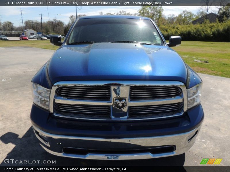 Deep Water Blue Pearl / Light Pebble Beige/Bark Brown 2011 Dodge Ram 1500 Big Horn Crew Cab