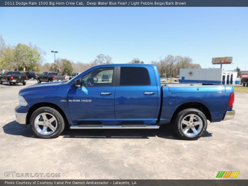 Deep Water Blue Pearl / Light Pebble Beige/Bark Brown 2011 Dodge Ram 1500 Big Horn Crew Cab
