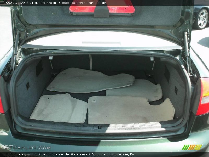 Goodwood Green Pearl / Beige 2002 Audi A6 2.7T quattro Sedan