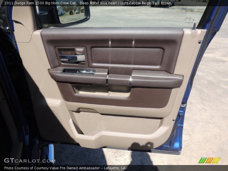 Deep Water Blue Pearl / Light Pebble Beige/Bark Brown 2011 Dodge Ram 1500 Big Horn Crew Cab