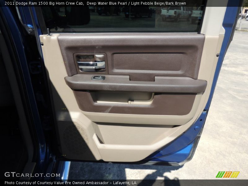 Deep Water Blue Pearl / Light Pebble Beige/Bark Brown 2011 Dodge Ram 1500 Big Horn Crew Cab