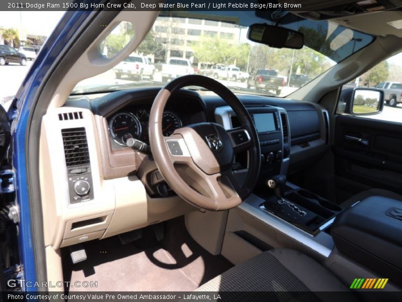 Deep Water Blue Pearl / Light Pebble Beige/Bark Brown 2011 Dodge Ram 1500 Big Horn Crew Cab
