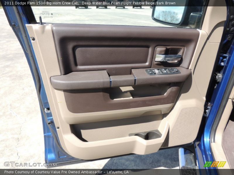 Deep Water Blue Pearl / Light Pebble Beige/Bark Brown 2011 Dodge Ram 1500 Big Horn Crew Cab