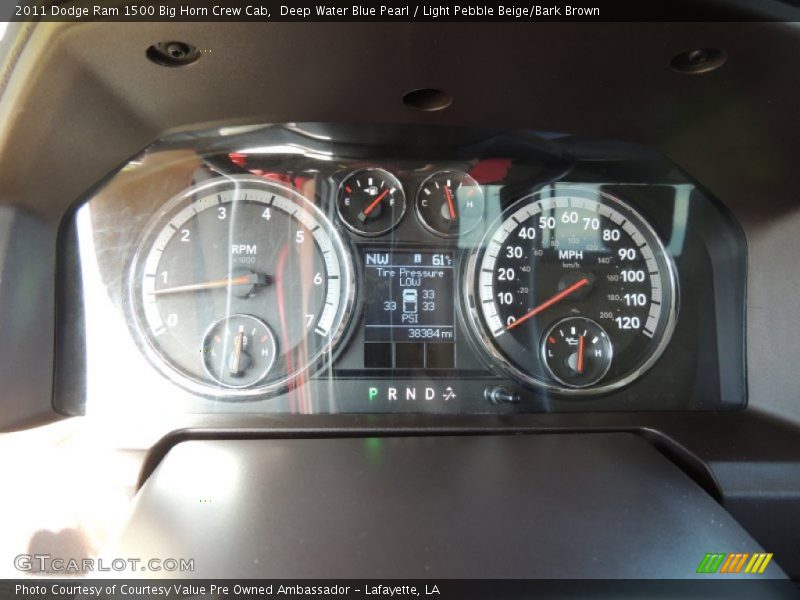 Deep Water Blue Pearl / Light Pebble Beige/Bark Brown 2011 Dodge Ram 1500 Big Horn Crew Cab