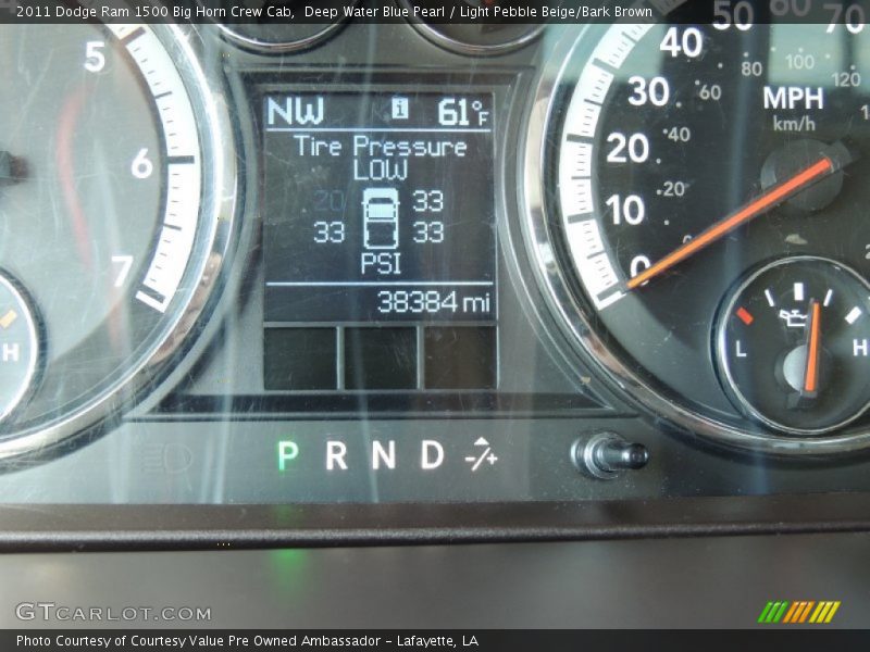 Deep Water Blue Pearl / Light Pebble Beige/Bark Brown 2011 Dodge Ram 1500 Big Horn Crew Cab