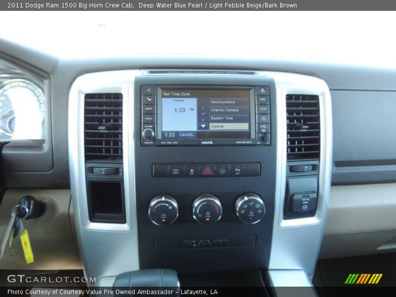 Deep Water Blue Pearl / Light Pebble Beige/Bark Brown 2011 Dodge Ram 1500 Big Horn Crew Cab