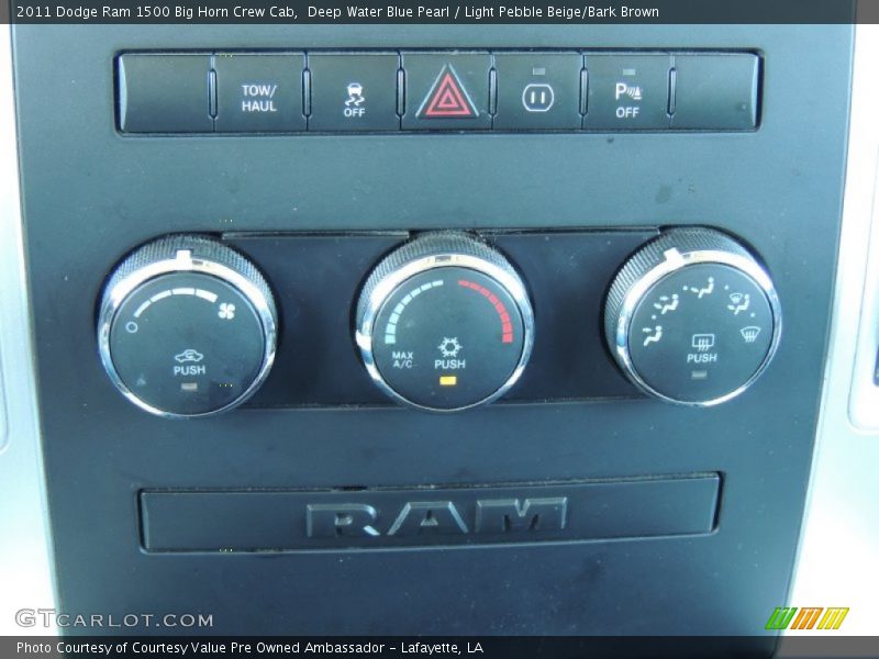 Deep Water Blue Pearl / Light Pebble Beige/Bark Brown 2011 Dodge Ram 1500 Big Horn Crew Cab