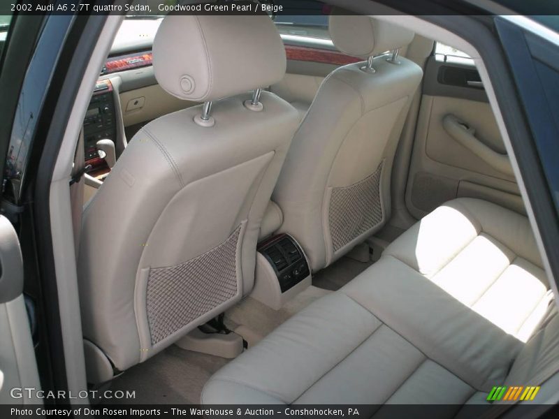 Goodwood Green Pearl / Beige 2002 Audi A6 2.7T quattro Sedan