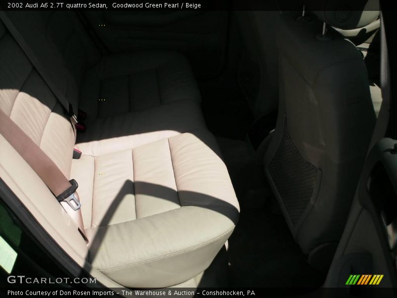 Goodwood Green Pearl / Beige 2002 Audi A6 2.7T quattro Sedan