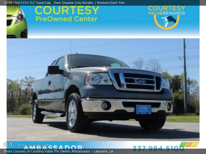 Dark Shadow Grey Metallic / Medium/Dark Flint 2008 Ford F150 XLT SuperCab