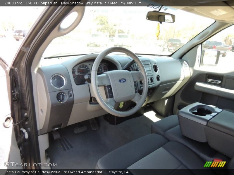 Dark Shadow Grey Metallic / Medium/Dark Flint 2008 Ford F150 XLT SuperCab