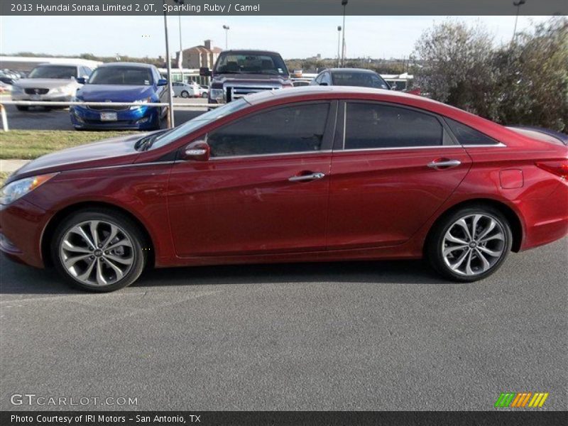 Sparkling Ruby / Camel 2013 Hyundai Sonata Limited 2.0T