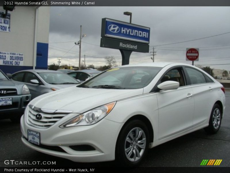 Shimmering White / Camel 2012 Hyundai Sonata GLS