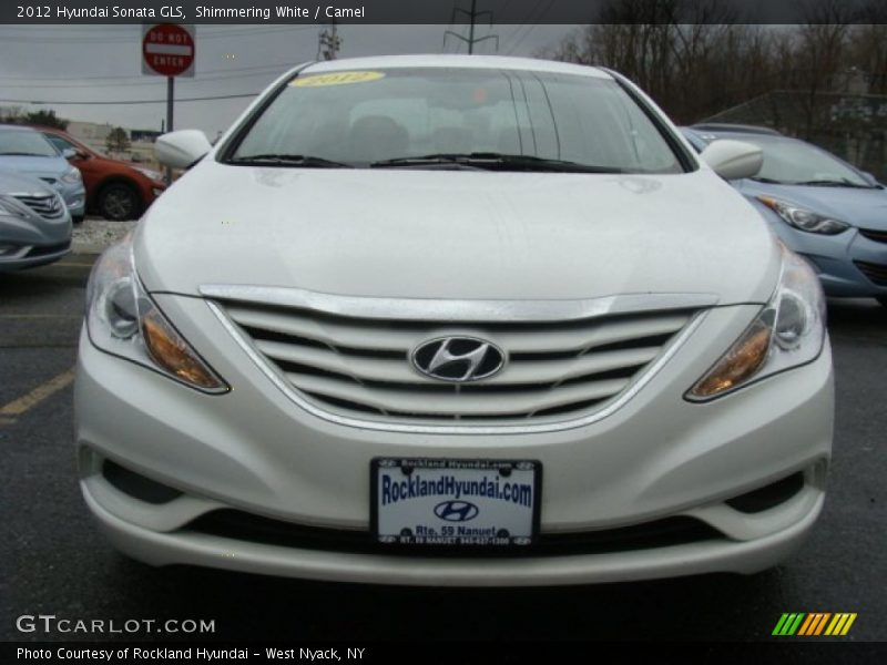 Shimmering White / Camel 2012 Hyundai Sonata GLS