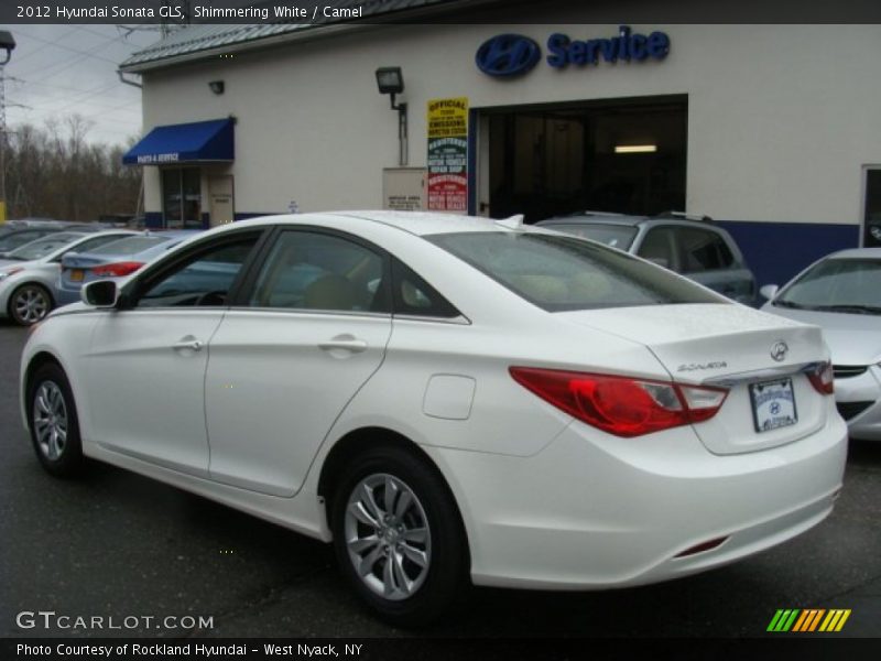 Shimmering White / Camel 2012 Hyundai Sonata GLS