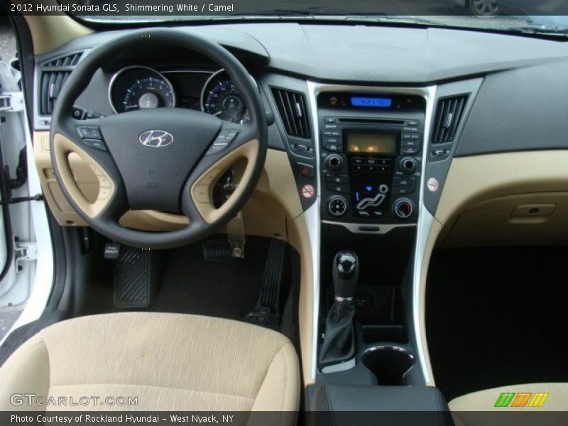 Shimmering White / Camel 2012 Hyundai Sonata GLS