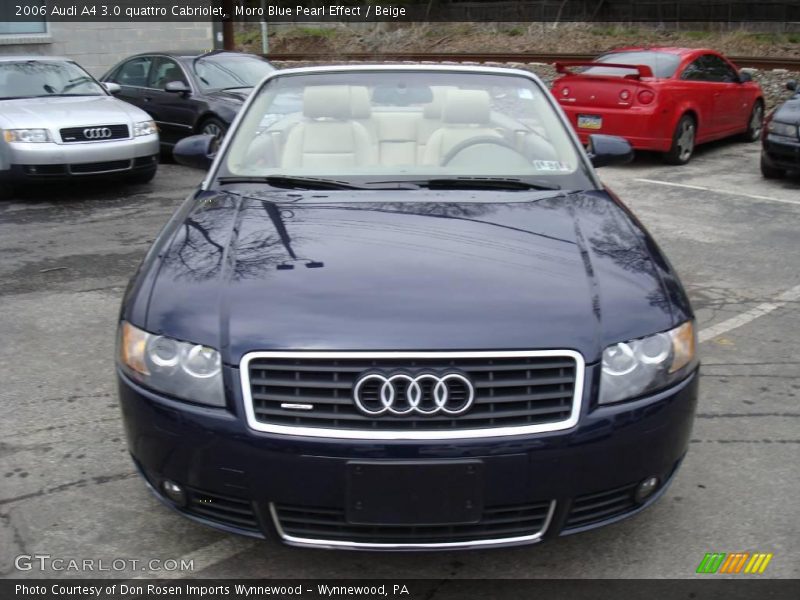 Moro Blue Pearl Effect / Beige 2006 Audi A4 3.0 quattro Cabriolet