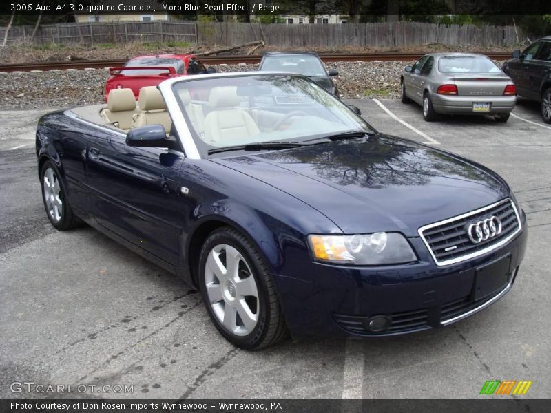 Moro Blue Pearl Effect / Beige 2006 Audi A4 3.0 quattro Cabriolet