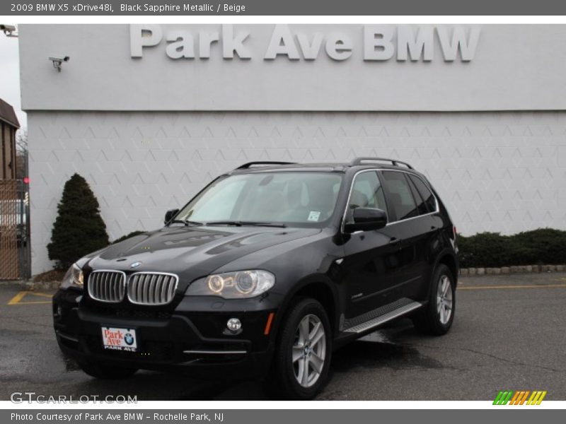 Black Sapphire Metallic / Beige 2009 BMW X5 xDrive48i