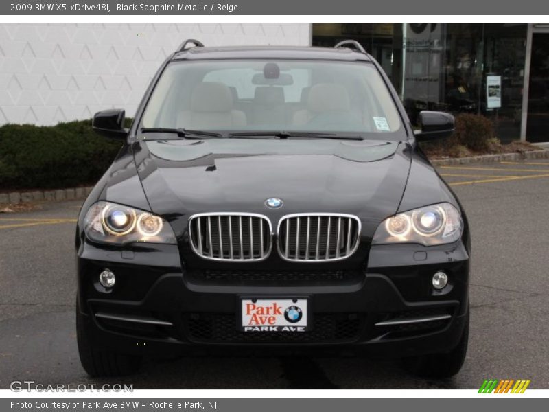 Black Sapphire Metallic / Beige 2009 BMW X5 xDrive48i