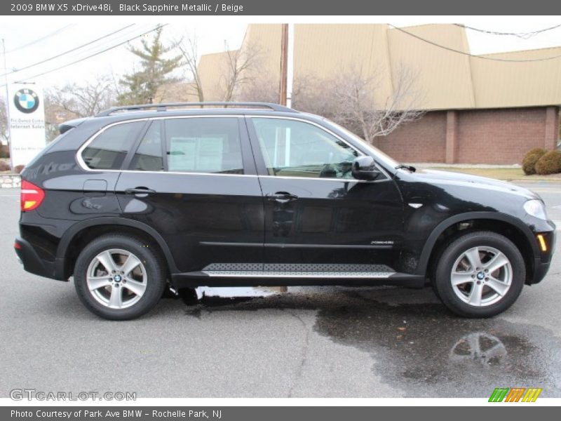 Black Sapphire Metallic / Beige 2009 BMW X5 xDrive48i