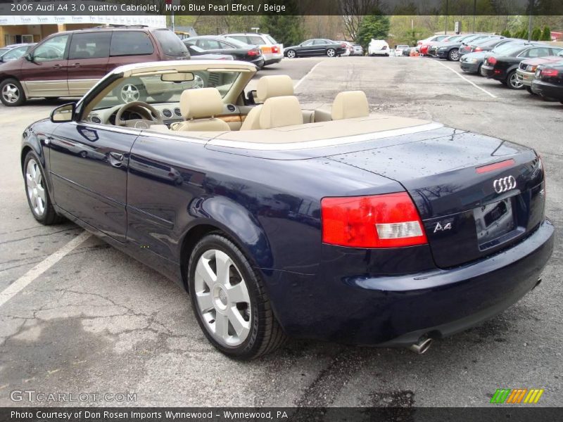 Moro Blue Pearl Effect / Beige 2006 Audi A4 3.0 quattro Cabriolet