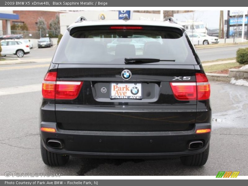 Black Sapphire Metallic / Beige 2009 BMW X5 xDrive48i