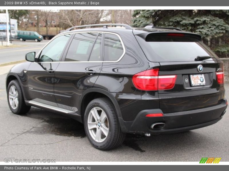 Black Sapphire Metallic / Beige 2009 BMW X5 xDrive48i