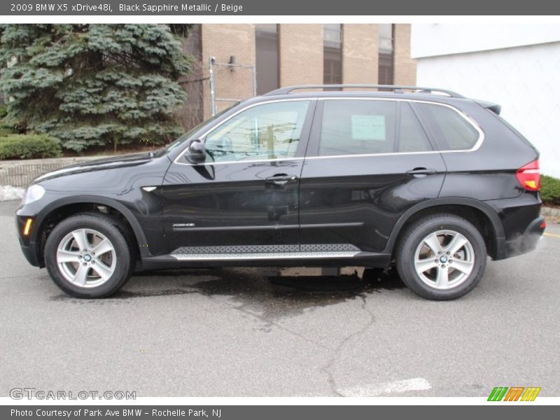Black Sapphire Metallic / Beige 2009 BMW X5 xDrive48i