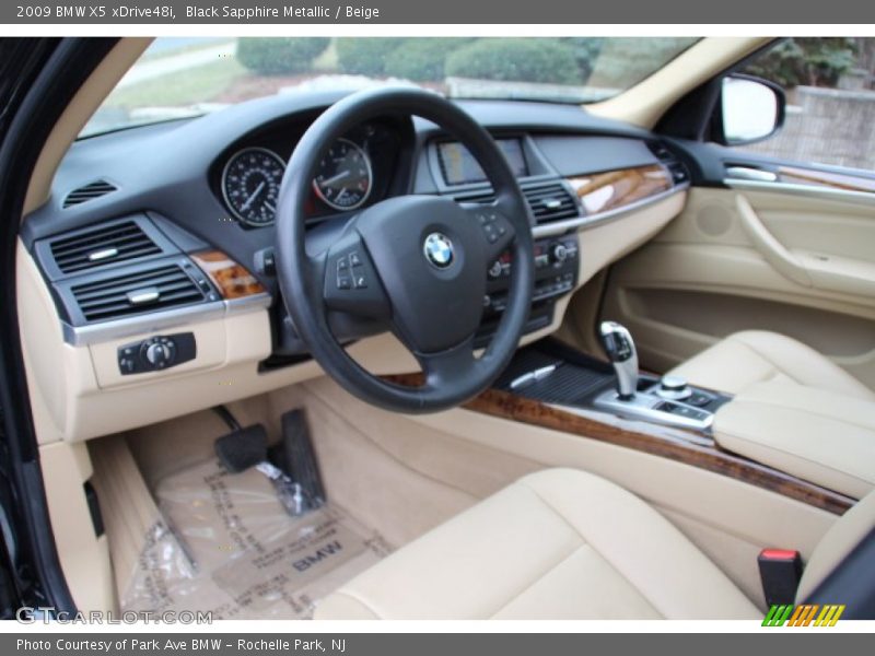 Black Sapphire Metallic / Beige 2009 BMW X5 xDrive48i
